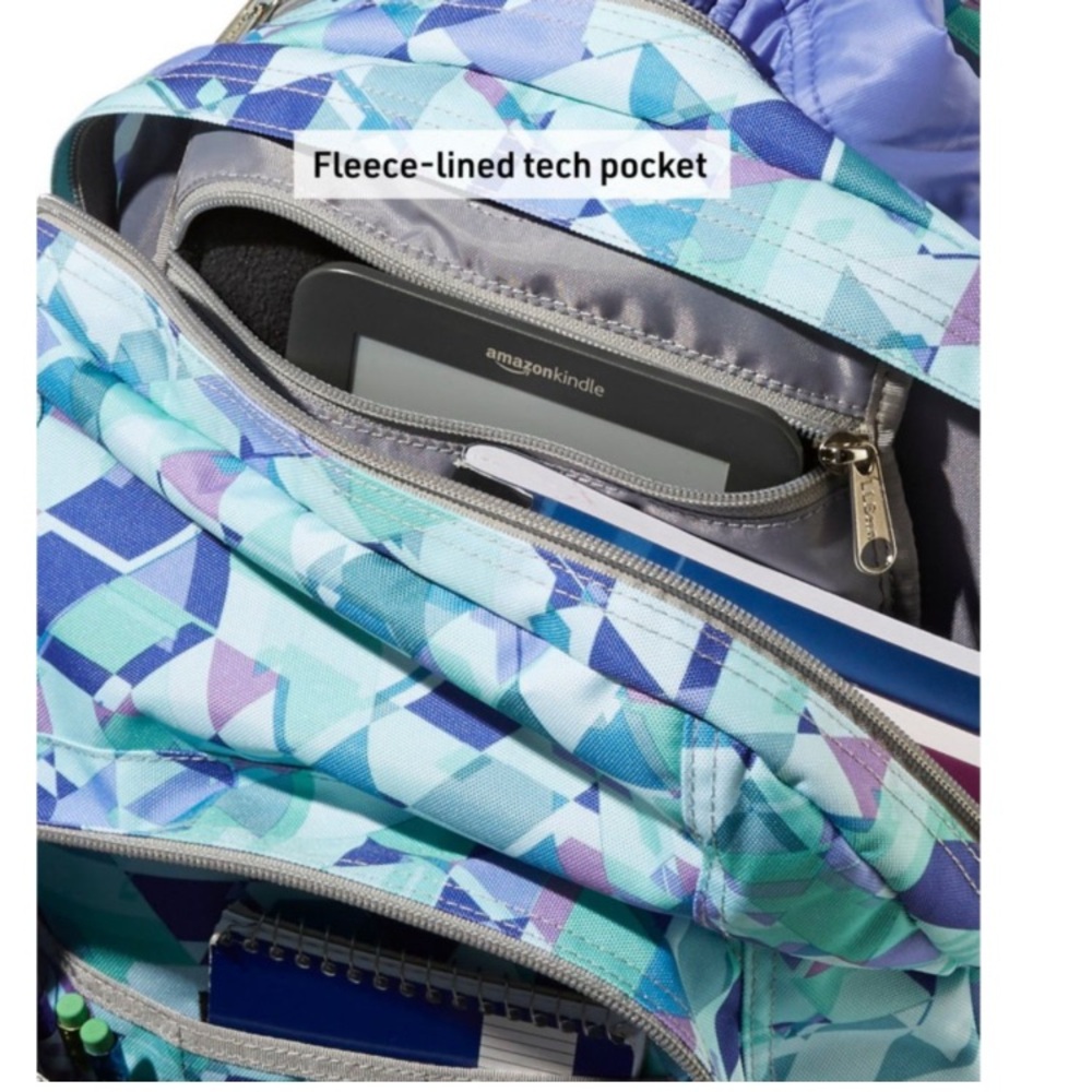 L.L.Bean Deluxe Book Pack 37L,Fresh Mint Prism EUC - Picture 4 of 9